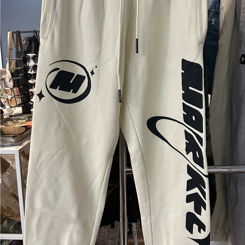 Market Cream and Black Track Pants